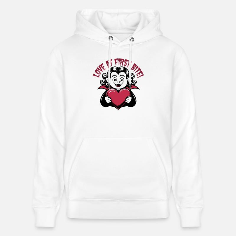 L’amour à la première bouchée - Sweat à capuche bio CRUISER Stanley/Stella Unisexe - blanc