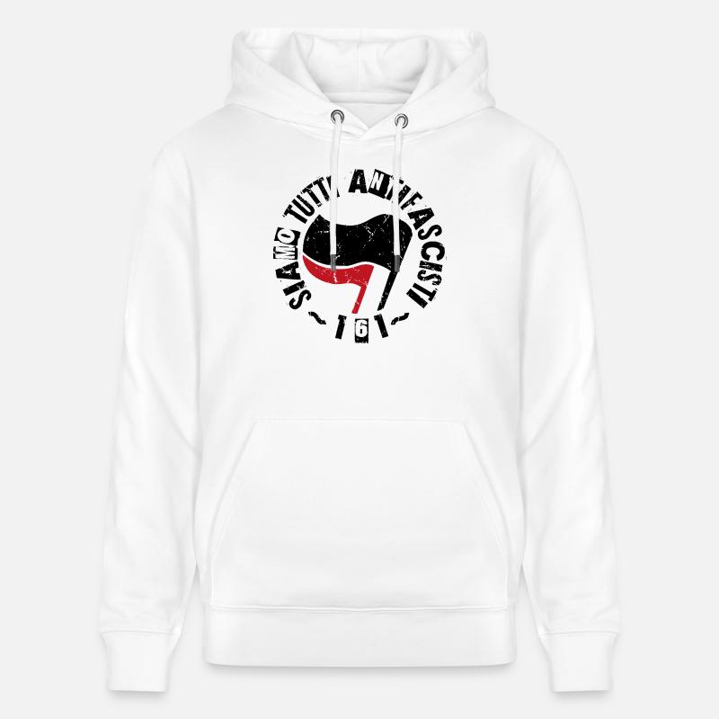 Siamo Tutti Antifascisti 161 Antifa - Sweat à capuche bio CRUISER Stanley/Stella Unisexe - blanc