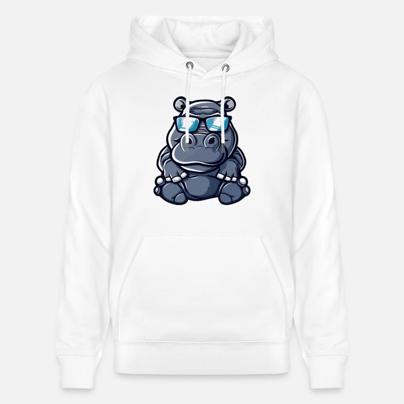 Nilpferd Cool Comic - Stanley/Stella Unisex Bio-Hoodie CRUISER  - Weiß