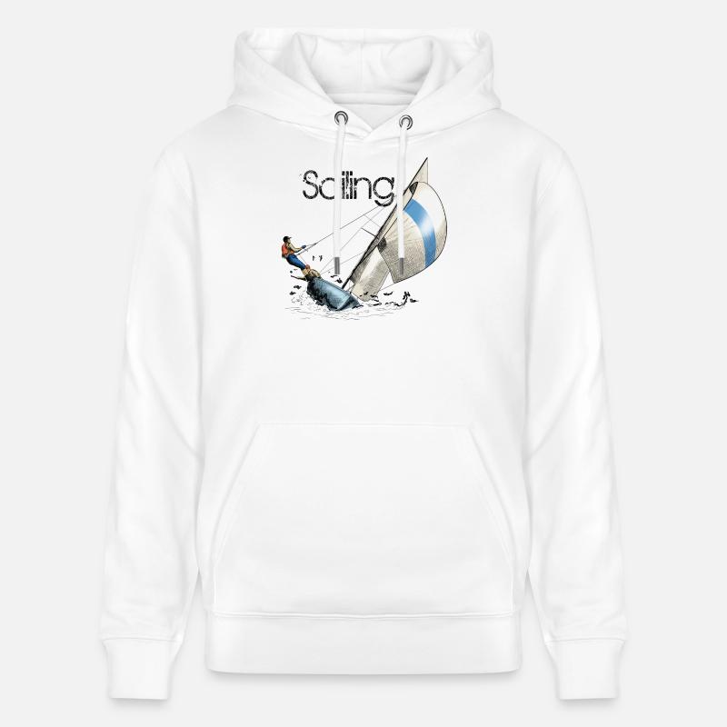 sailing - Sweat à capuche bio CRUISER Stanley/Stella Unisexe - blanc