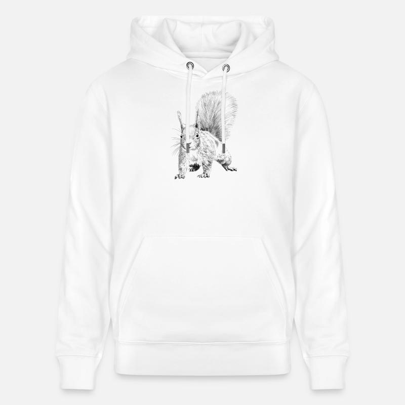 squirrel - Sweat à capuche bio CRUISER Stanley/Stella Unisexe - blanc