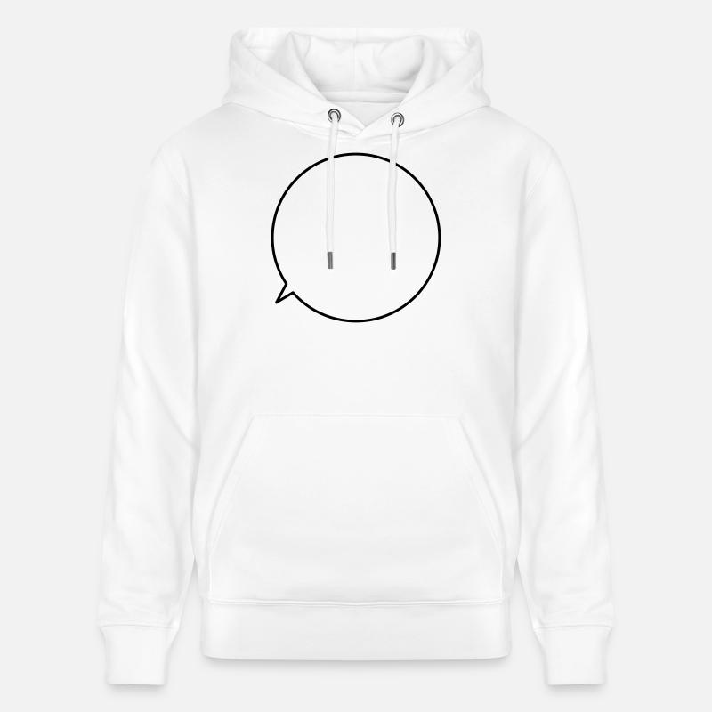 Speech bubble request text customizable - Stanley/Stella CRUISER Unisex Organic Hoodie - white