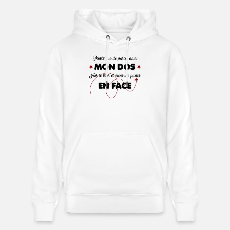 FAUX CUL !! - Sweat à capuche bio CRUISER Stanley/Stella Unisexe - blanc