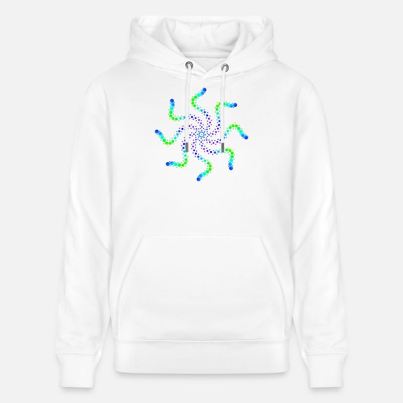 Psychédélique - Sweat à capuche bio CRUISER Stanley/Stella Unisexe - blanc