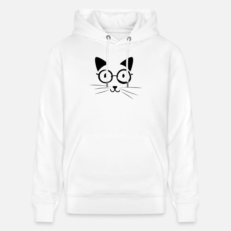 Chat chat cadeau - Sweat à capuche bio CRUISER Stanley/Stella Unisexe - blanc