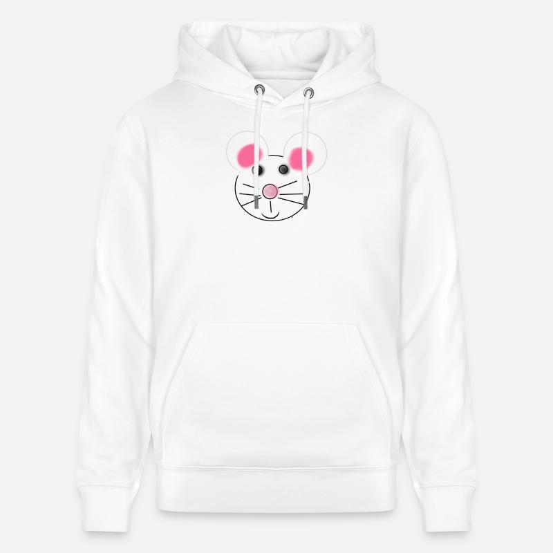 souris - Sweat à capuche bio CRUISER Stanley/Stella Unisexe - blanc