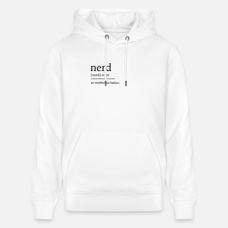 Nerd nerd - Sweat à capuche bio CRUISER Stanley/Stella Unisexe - blanc