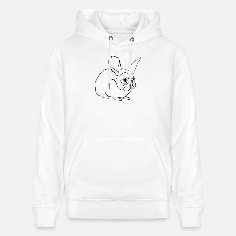 Hase oder Mops - Stanley/Stella Unisex Bio-Hoodie CRUISER  - Weiß