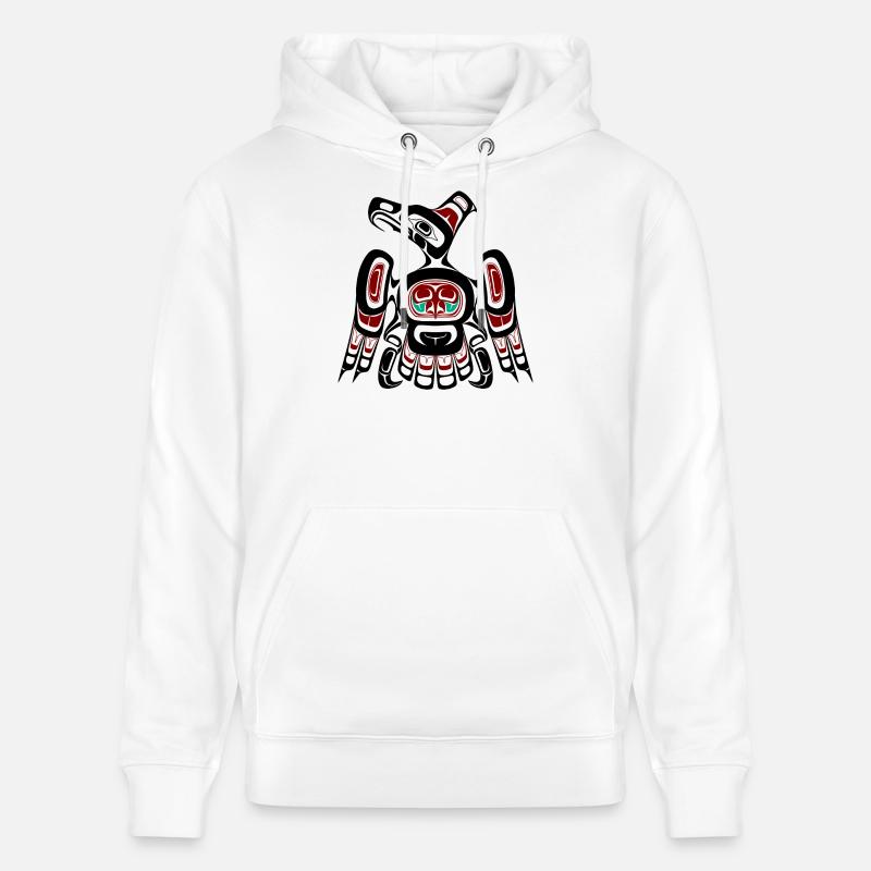 Northwest Pacific coast Kaigani Thunderbird - Stanley/Stella Unisex Bio-Hoodie CRUISER  - Weiß