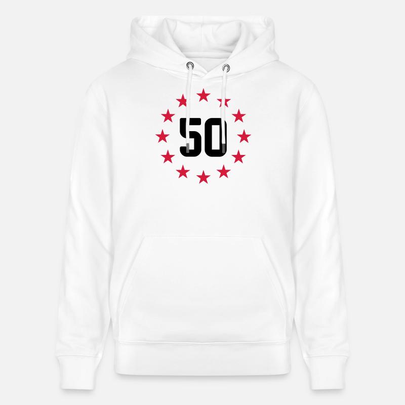 50 ans - Sweat à capuche bio CRUISER Stanley/Stella Unisexe - blanc