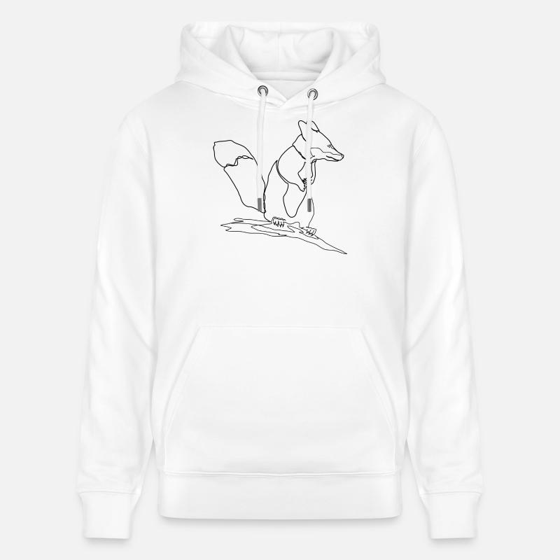 Fuchs Eichhörnchen Squirrel Fox - Stanley/Stella Unisex Bio-Hoodie CRUISER  - Weiß