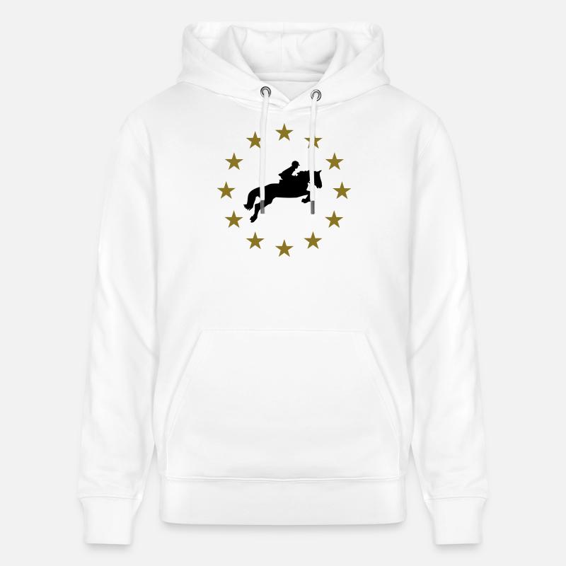 Springen Pferd & Sternen - Stanley/Stella Unisex Bio-Hoodie CRUISER  - Weiß