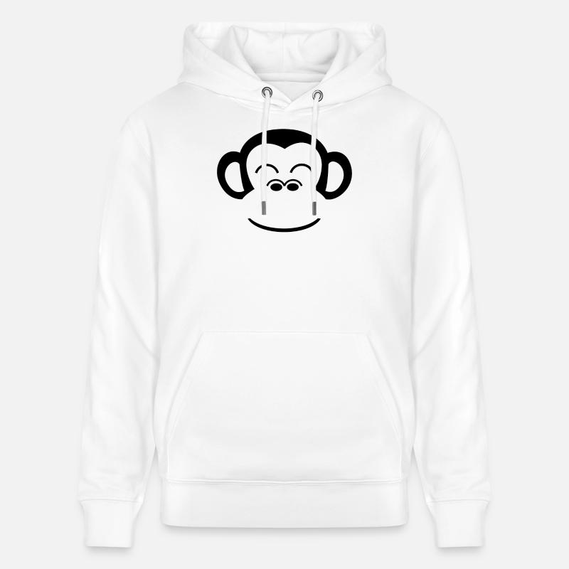 Affe Schimpanse Affengesicht Gorilla Menschenaffe - Stanley/Stella Unisex Bio-Hoodie CRUISER  - Weiß