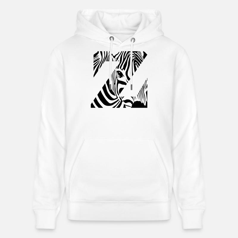 Zebra Mix Mono Black - Sweat à capuche bio CRUISER Stanley/Stella Unisexe - blanc