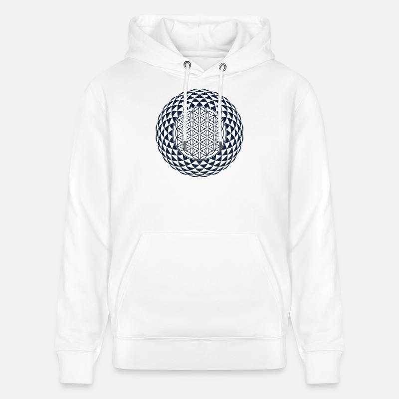 Torus, Géométrie Sacrée - Sweat à capuche bio CRUISER Stanley/Stella Unisexe - blanc