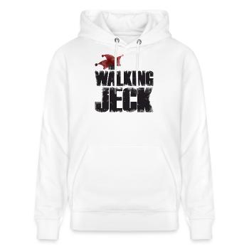 The Walking Jeck - Karneval Shirt - Stanley/Stella Unisex Bio-Hoodie CRUISER  - Weiß - Vorne - Alina (178cm) & Michal (187cm)