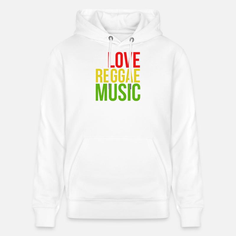 One Love Conception musicale Reggae - Sweat à capuche bio CRUISER Stanley/Stella Unisexe - blanc