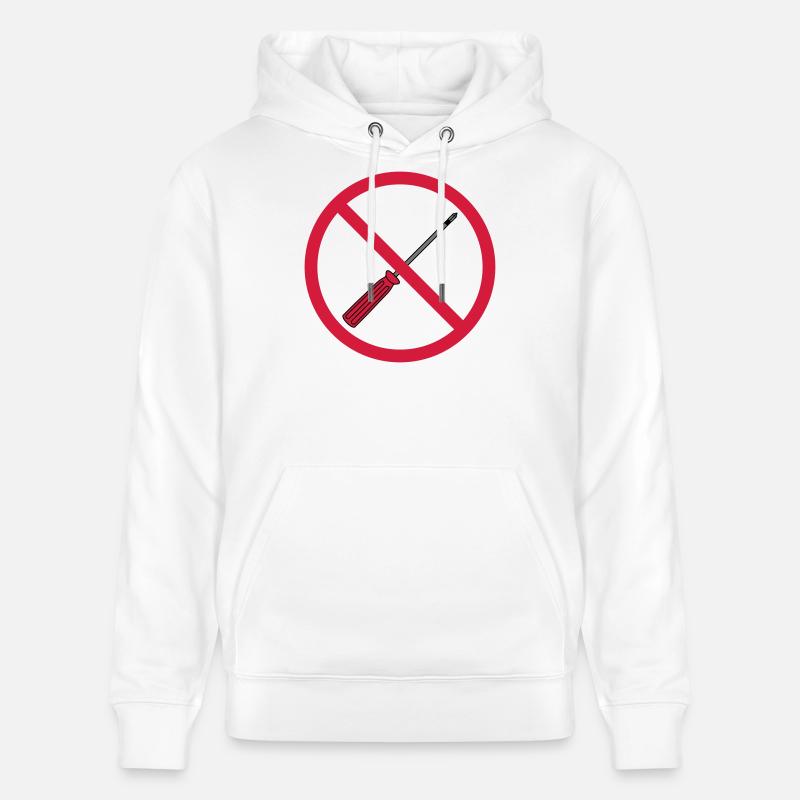 aucun tournevis interdit signe mech - Sweat à capuche bio CRUISER Stanley/Stella Unisexe - blanc
