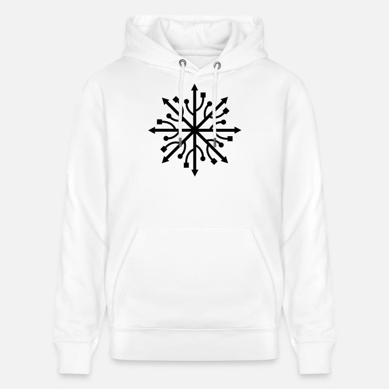 Étoile USB - Sweat à capuche bio CRUISER Stanley/Stella Unisexe - blanc