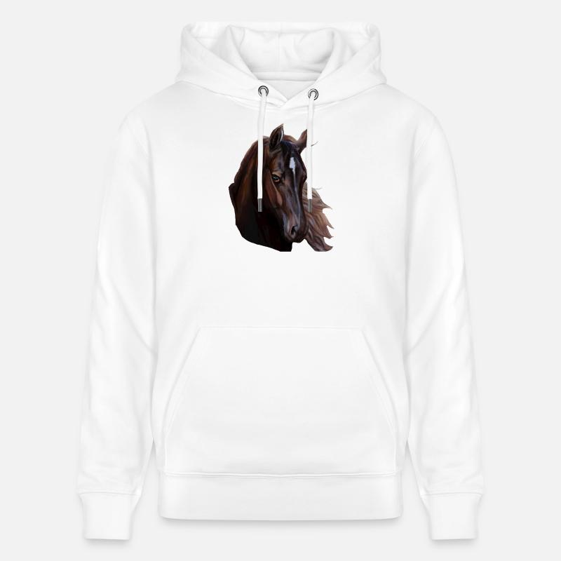 cheval - Sweat à capuche bio CRUISER Stanley/Stella Unisexe - blanc