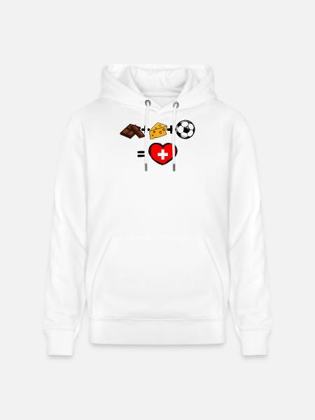 Switzerland National Football Team Soccer Fan Team - Stanley/Stella CRUISER Unisex Organic Hoodie - white
