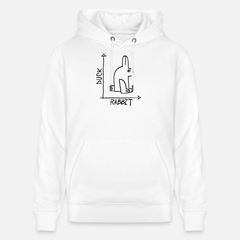 Ente oder Hase - Stanley/Stella Unisex Bio-Hoodie CRUISER  - Weiß