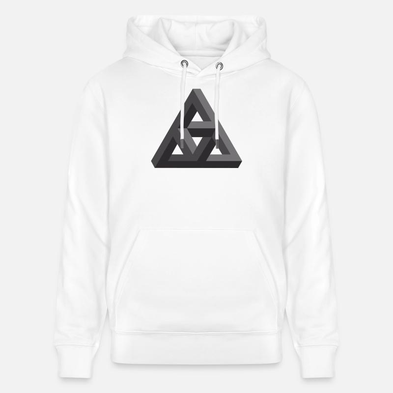 Abstract Geometry Pattern in Gray - Stanley/Stella CRUISER Unisex Organic Hoodie - white
