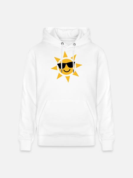Sunny Sunglasses Sunburst - Stanley/Stella CRUISER Unisex Organic Hoodie - white