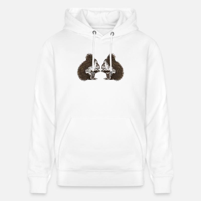 Écureuils, écureuils - Sweat à capuche bio CRUISER Stanley/Stella Unisexe - blanc