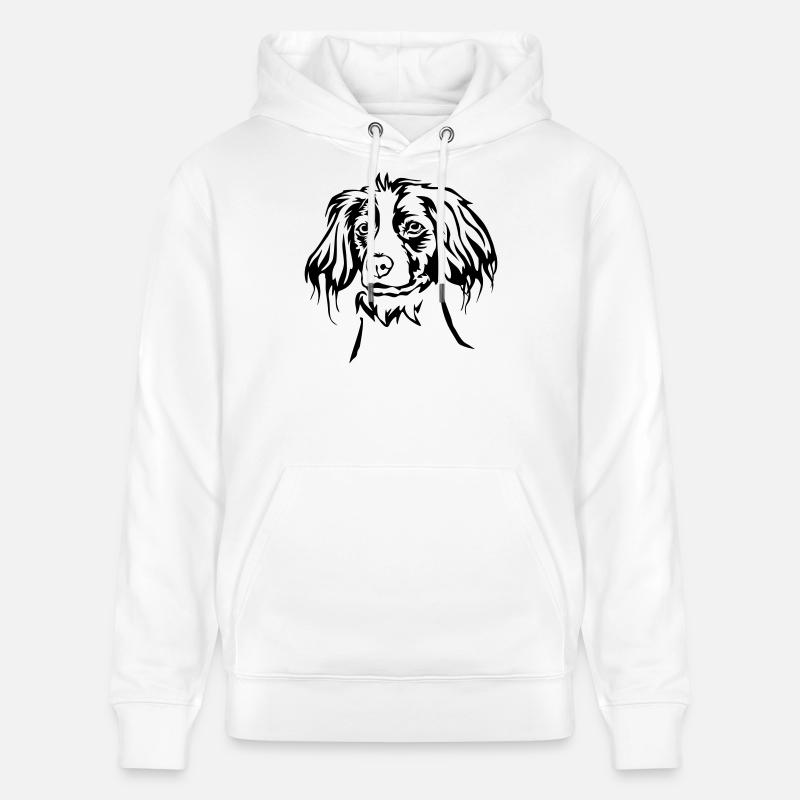 Epagneul Breton Kopf - Stanley/Stella Unisex Bio-Hoodie CRUISER  - Weiß
