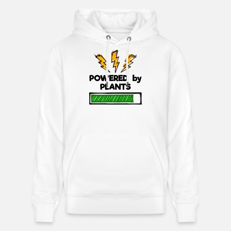 Déclaration végétarienne végétalienne - Sweat à capuche bio CRUISER Stanley/Stella Unisexe - blanc