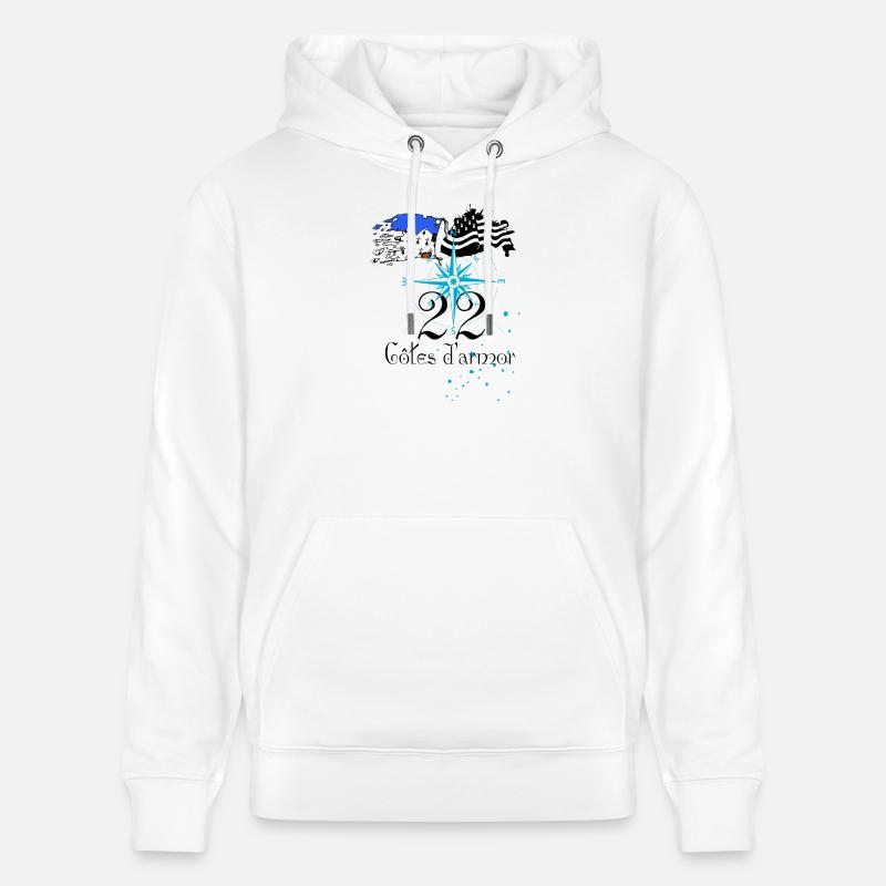 Côtes d'armor - Sweat à capuche bio CRUISER Stanley/Stella Unisexe - blanc