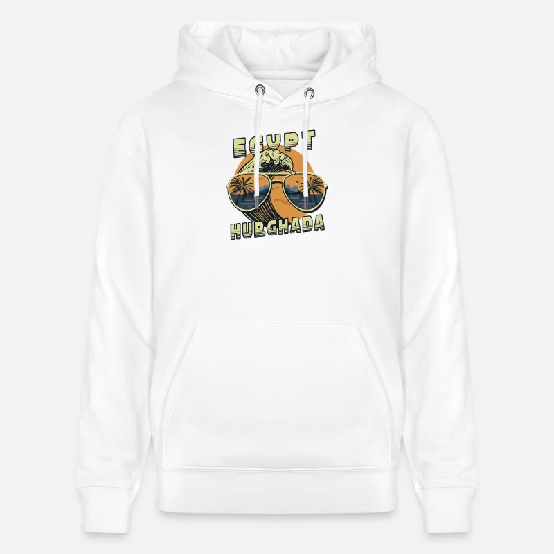 Design Hurghada Egypte - Sweat à capuche bio CRUISER Stanley/Stella Unisexe - blanc