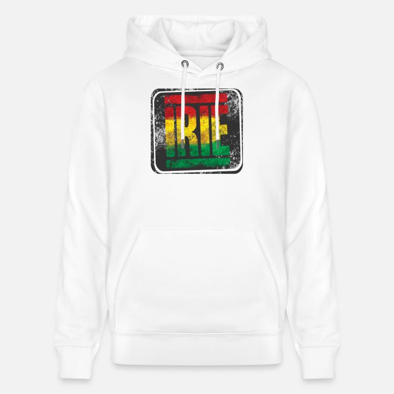 Design rasta authentique avec dégradé - Sweat à capuche bio CRUISER Stanley/Stella Unisexe - blanc