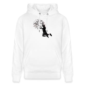 KronenRing-Silhouette - Stanley/Stella Unisex Bio-Hoodie CRUISER  - Weiß - Vorne - Alina (178cm) & Michal (187cm)
