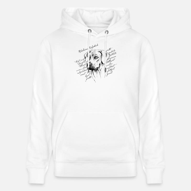 Rhodesian Ridgeback - Sweat à capuche bio CRUISER Stanley/Stella Unisexe - blanc
