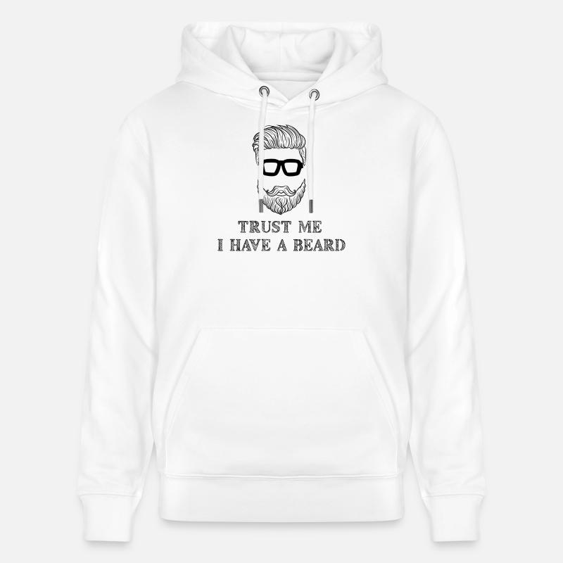 Bartträger Bart Statement Schnurrbart Humorvoll - Stanley/Stella Unisex Bio-Hoodie CRUISER  - Weiß