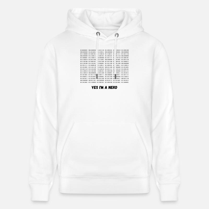 Je suis un nerd - Sweat à capuche bio CRUISER Stanley/Stella Unisexe - blanc