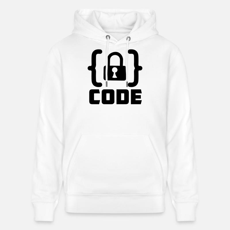 Code mit Sperrprogrammierer - Stanley/Stella Unisex Bio-Hoodie CRUISER  - Weiß
