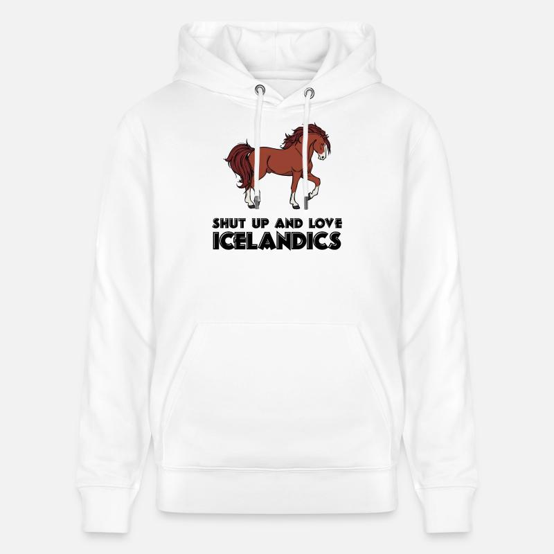Cool Islandpferde Statement Pferdeliebe Isländer - Stanley/Stella Unisex Bio-Hoodie CRUISER  - Weiß