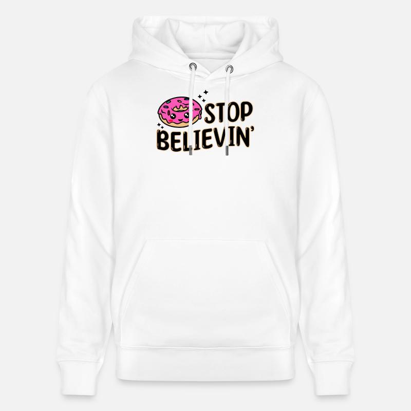 Sweets Snacking Statement Délicieux Beignet - Sweat à capuche bio CRUISER Stanley/Stella Unisexe - blanc