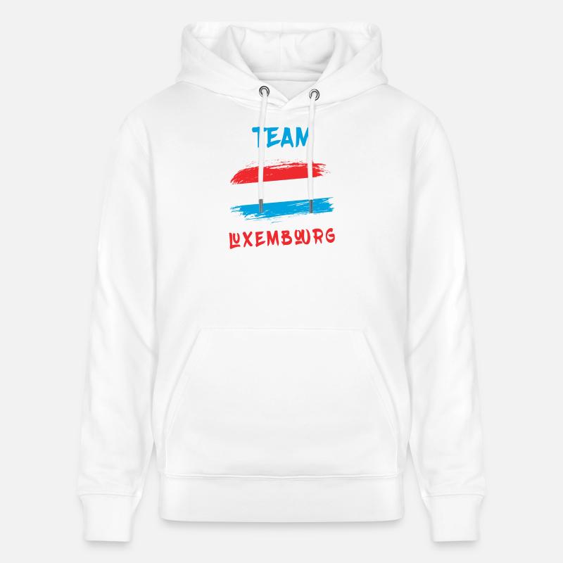 Drapeaux de l'équipe du Luxembourg - Sweat à capuche bio CRUISER Stanley/Stella Unisexe - blanc