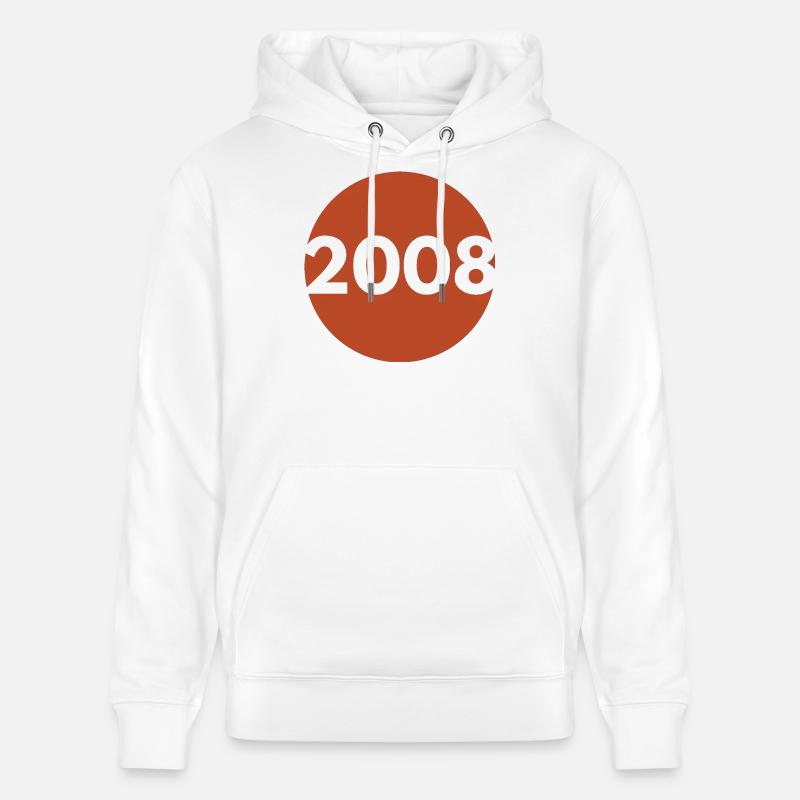 2008 Orange Rétro - Sweat à capuche bio CRUISER Stanley/Stella Unisexe - blanc