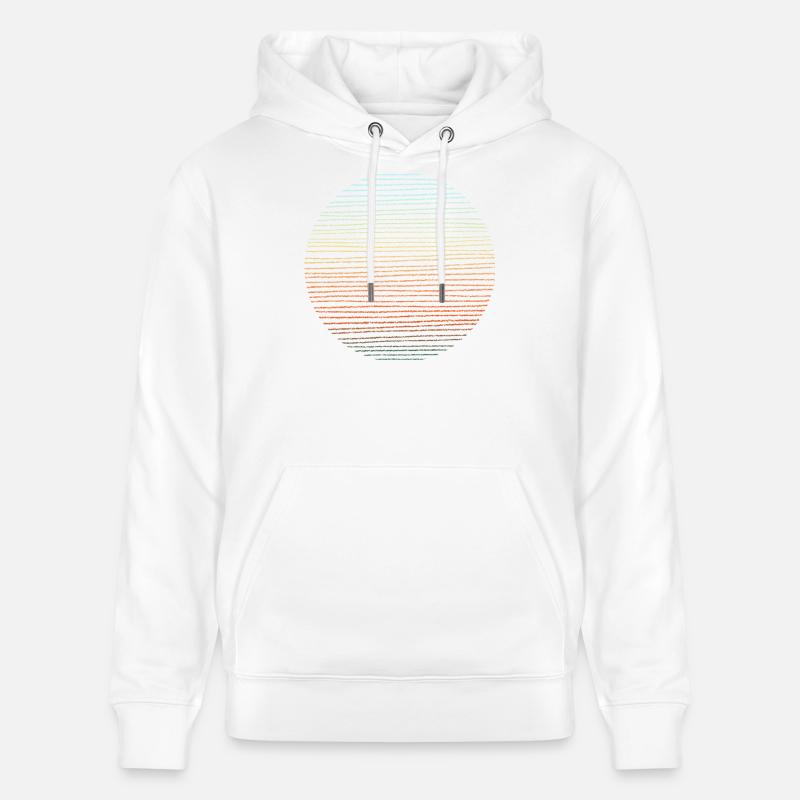 illustration d’aventure ronde - Sweat à capuche bio CRUISER Stanley/Stella Unisexe - blanc