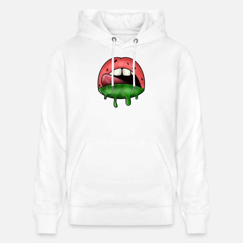 Lèvres de pastèque - Sweat à capuche bio CRUISER Stanley/Stella Unisexe - blanc