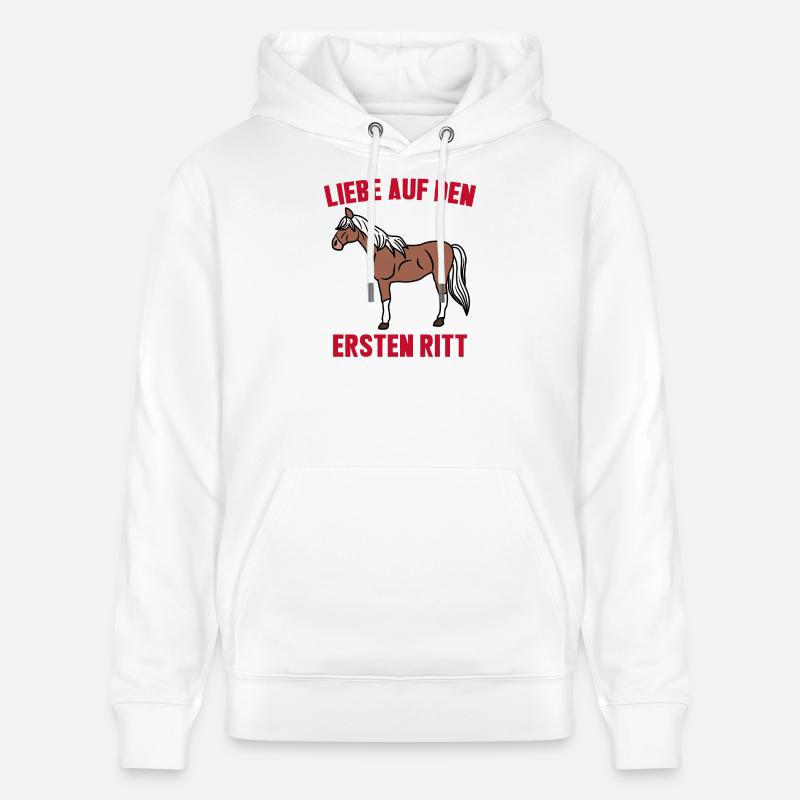Islandpferde Pferdenarr Cool Statement Pferde - Stanley/Stella Unisex Bio-Hoodie CRUISER - Weiß