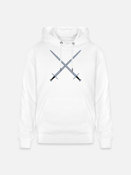 Crossed swords. - Stanley/Stella CRUISER Unisex Organic Hoodie - white