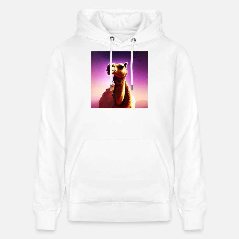 Dromedary Camel - Galaxy Space - Sweat à capuche bio CRUISER Stanley/Stella Unisexe - blanc