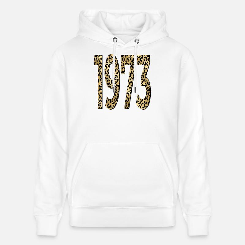 Anniversaire 1973 Imprimé léopard - Sweat à capuche bio CRUISER Stanley/Stella Unisexe - blanc