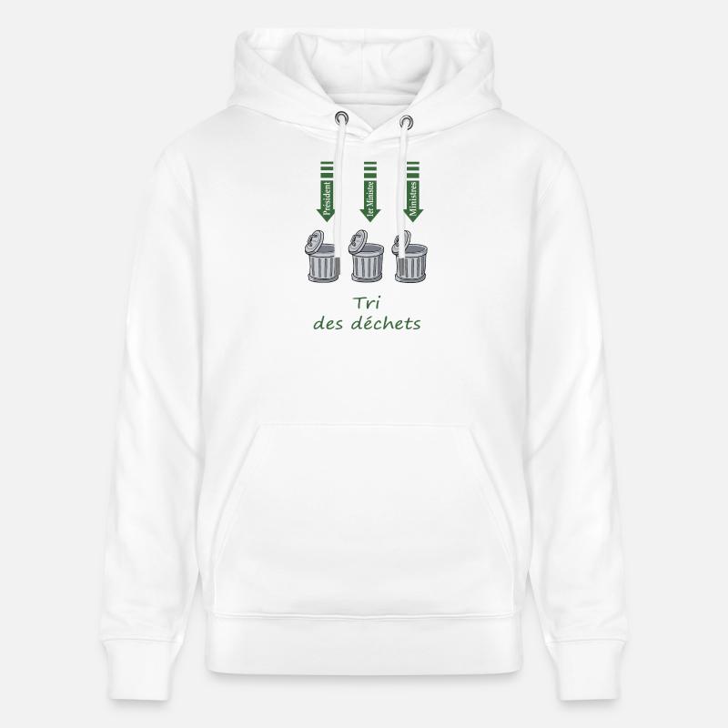 Tri des déchets - Sweat à capuche bio CRUISER Stanley/Stella Unisexe - blanc